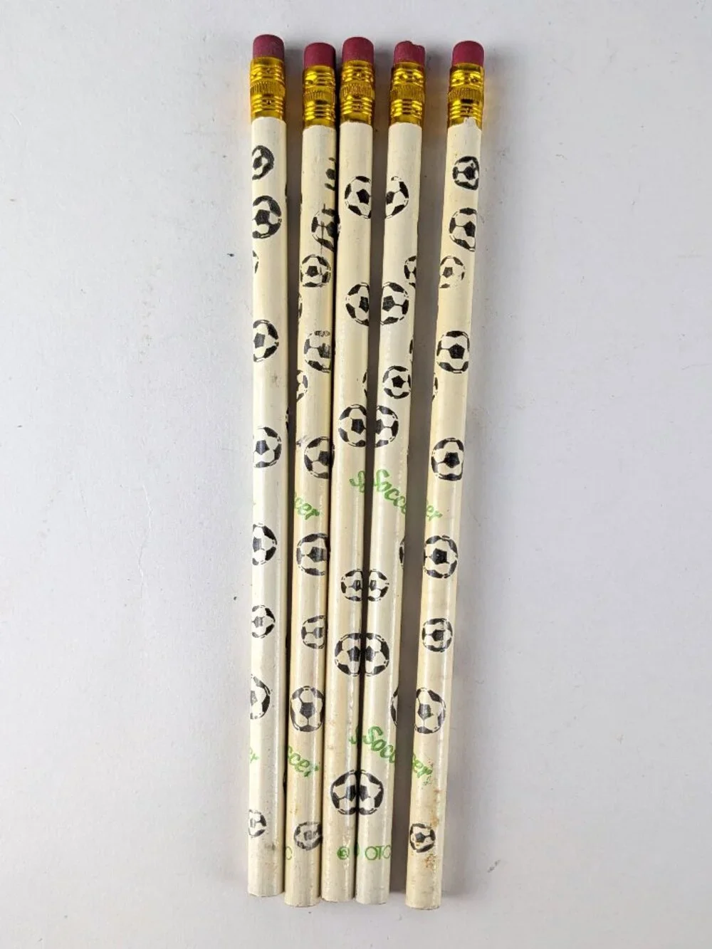 Vintage 90s Soccer Pencil Lot x5